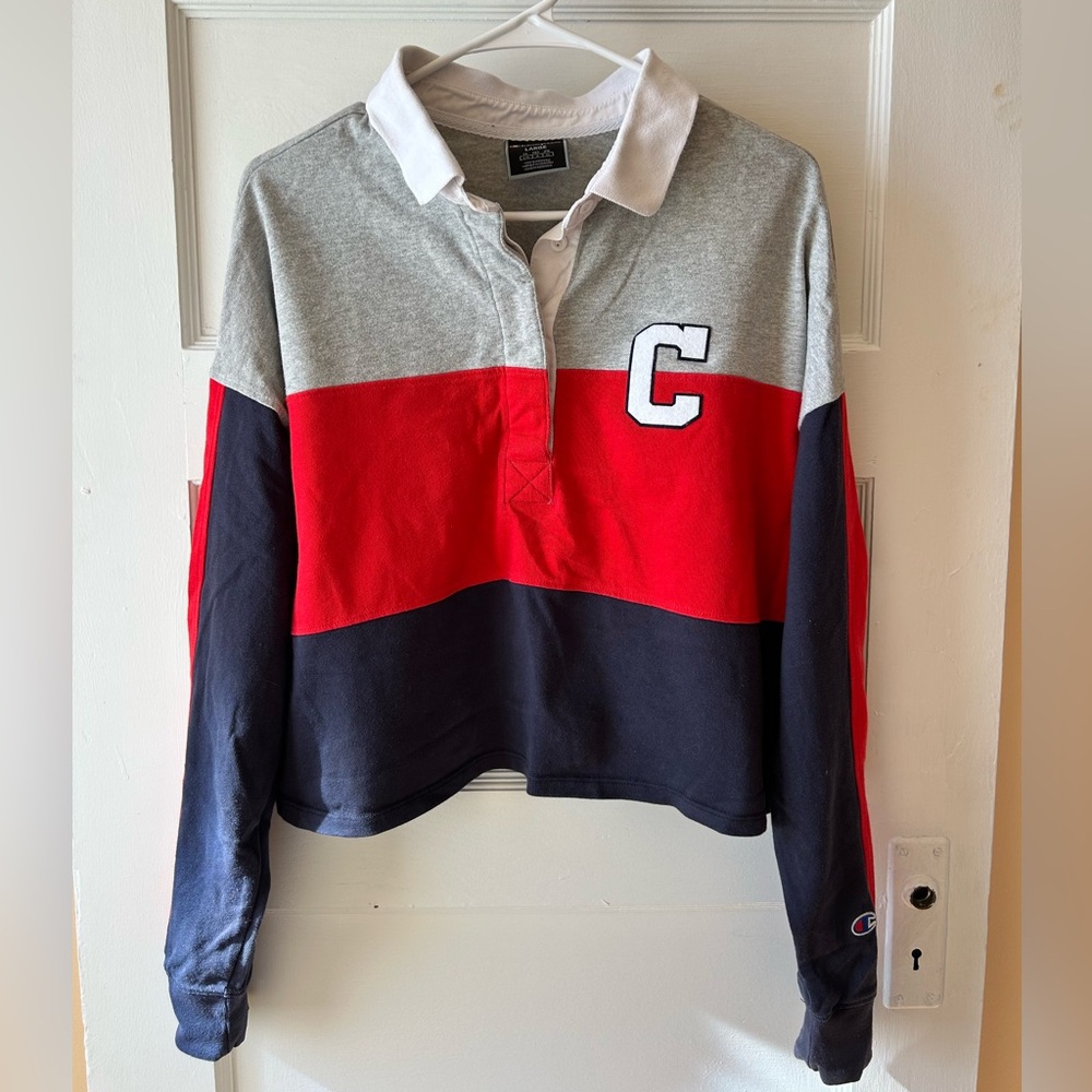 Champion Gray and White Polo Shirt